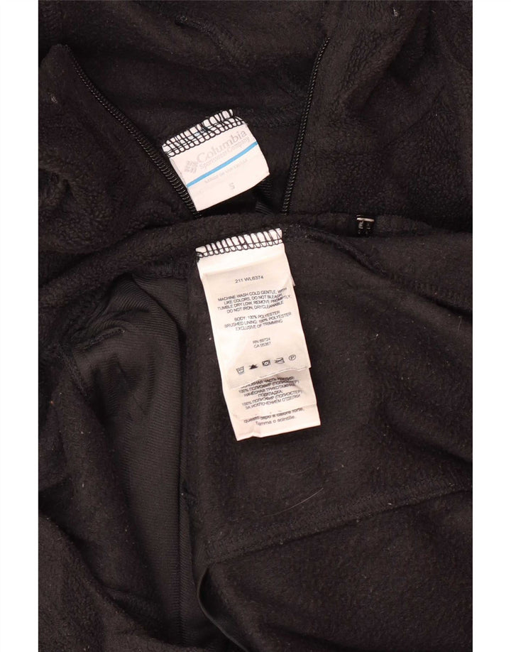 Columbia Mens Hooded Fleece Jacket UK 36 Small Black Polyester