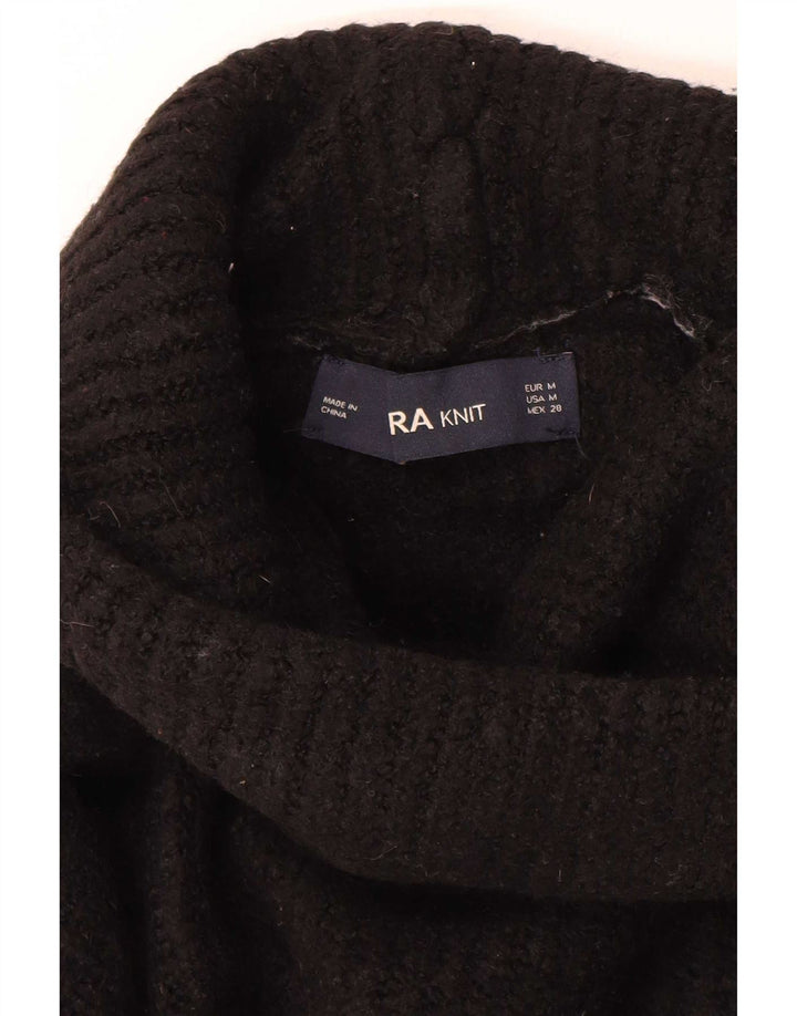 Zara Womens Oversized Roll Neck Jumper Sweater UK 14 Medium Black