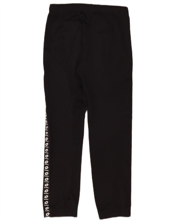 Lotto Womens Graphic Tracksuit Trousers UK 14 Large Black Polyester
