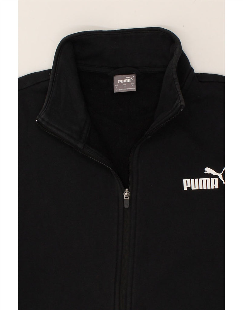 PUMA Mens Tracksuit Top Jacket XL Black | Vintage Puma | Thrift | Second-Hand Puma | Used Clothing | Messina Hembry 