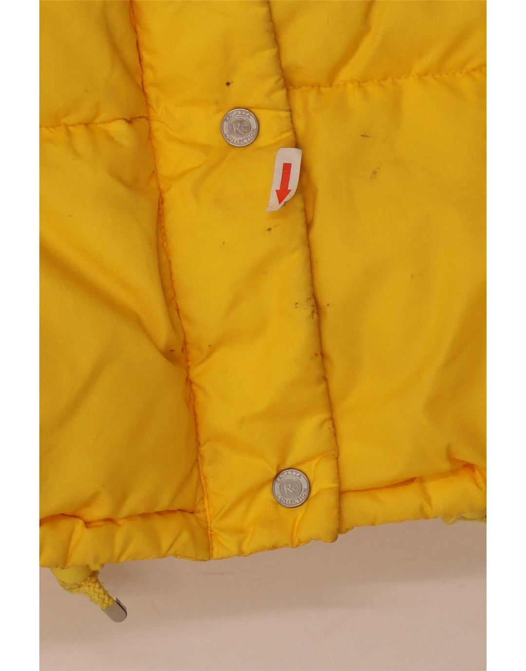 Ragazza Womens Padded Jacket UK 14 Large Yellow Polyamide