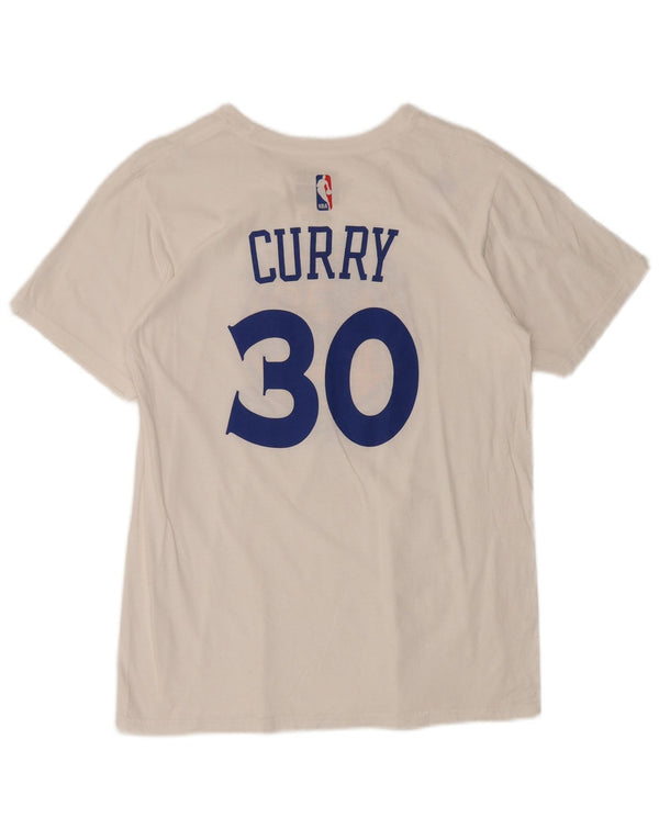 ADIDAS Mens Golden State Warriors Graphic T-Shirt Top Medium White Cotton