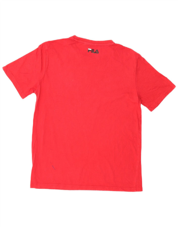 Fila Mens Graphic T-Shirt Top XS Red