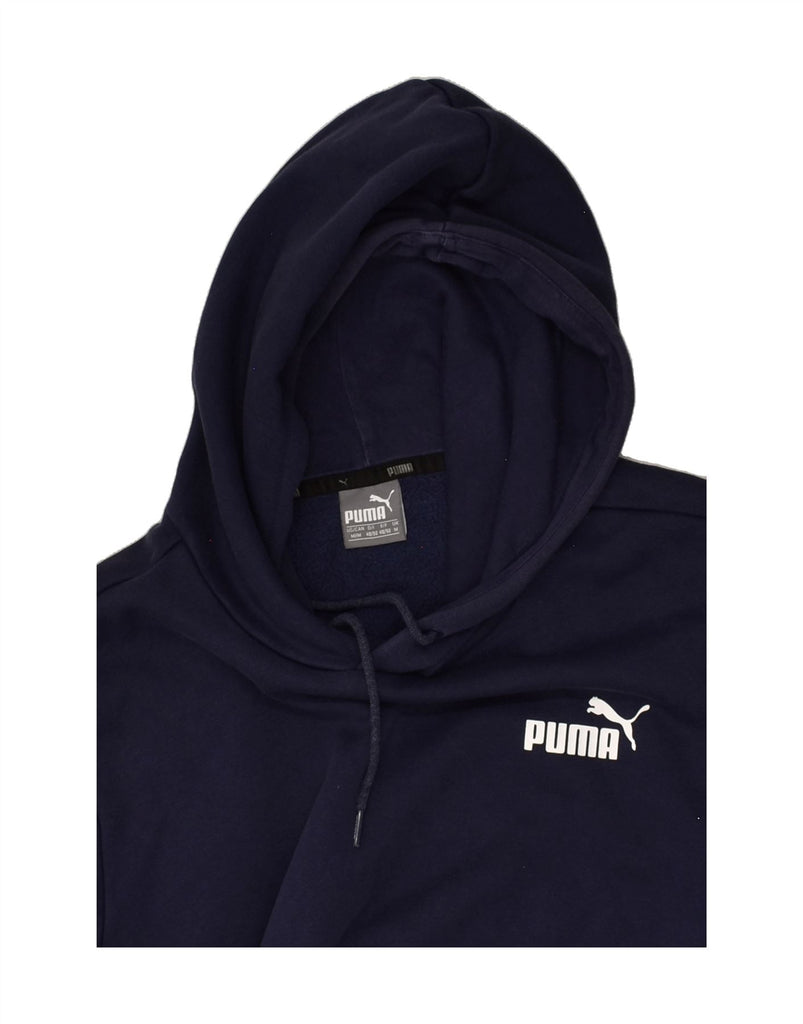 PUMA Mens Hoodie Jumper Medium Navy Blue Cotton | Vintage Puma | Thrift | Second-Hand Puma | Used Clothing | Messina Hembry 