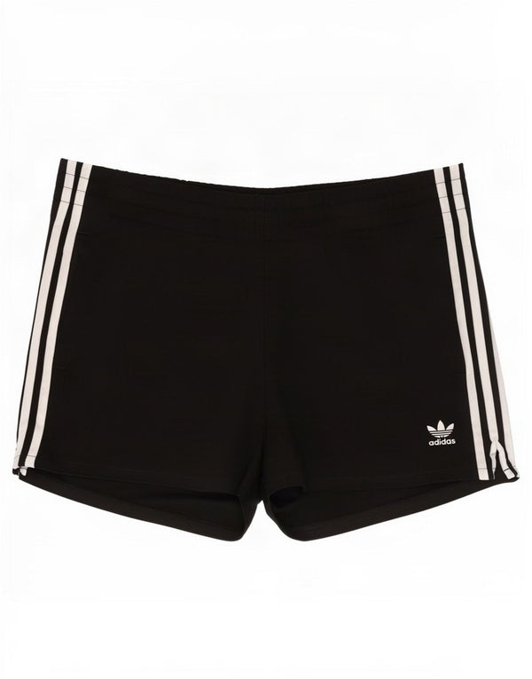 Adidas Womens Sport Shorts UK 12 Medium Black Polyester