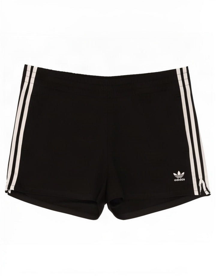 Adidas Womens Sport Shorts UK 12 Medium Black Polyester