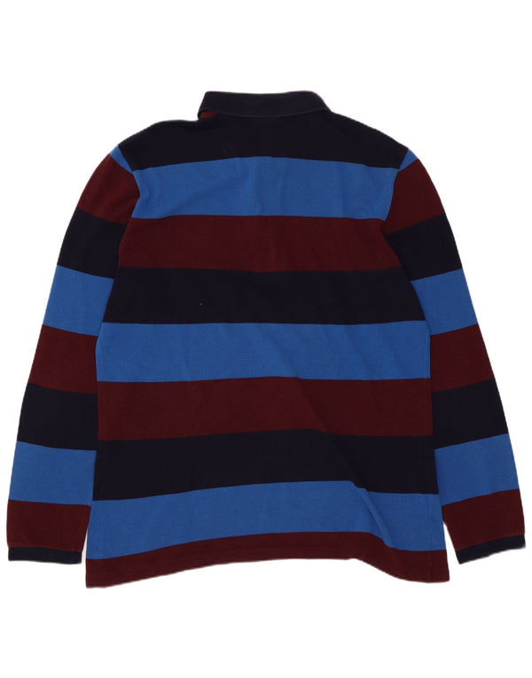 Lacoste Mens Rugby Polo Shirt Size 4 Medium Multicoloured Striped