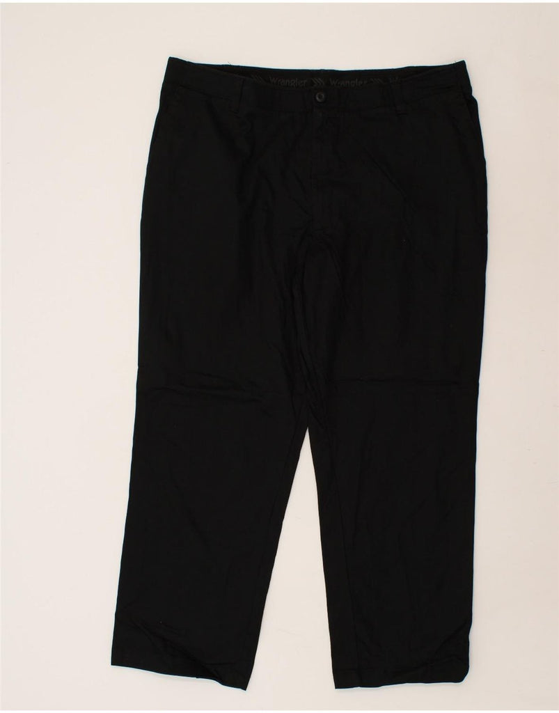 WRANGLER Mens Straight Chino Trousers W42 L30  Black Cotton | Vintage Wrangler | Thrift | Second-Hand Wrangler | Used Clothing | Messina Hembry 