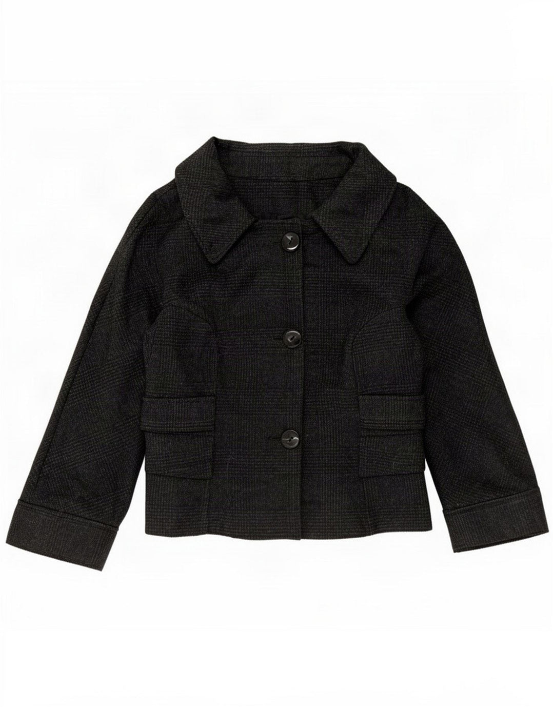 Zara Womens 3 Button Blazer Jacket UK 14 Medium Black Check Wool