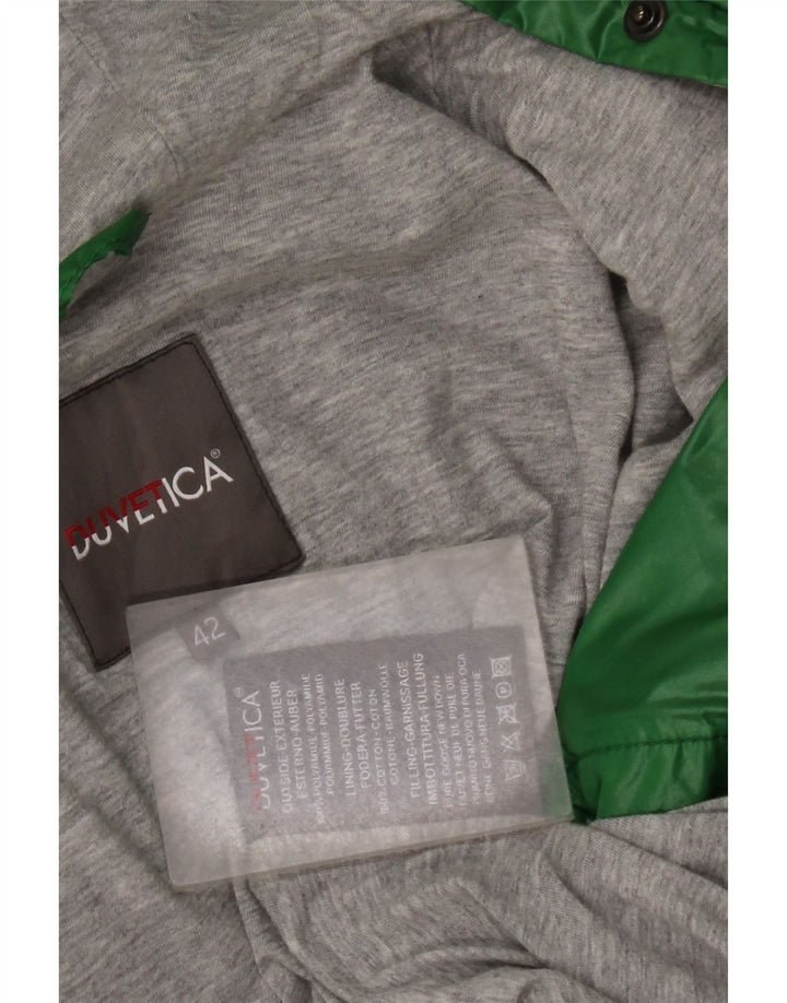 Duvetica Womens Hooded Padded Jacket IT 42 Medium Green Polyamide