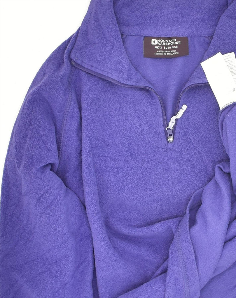 MOUNTAIN WAREHOUSE Womens Zip Neck Fleece Jumper UK 12 Medium  Purple | Vintage Mountain Warehouse | Thrift | Second-Hand Mountain Warehouse | Used Clothing | Messina Hembry 