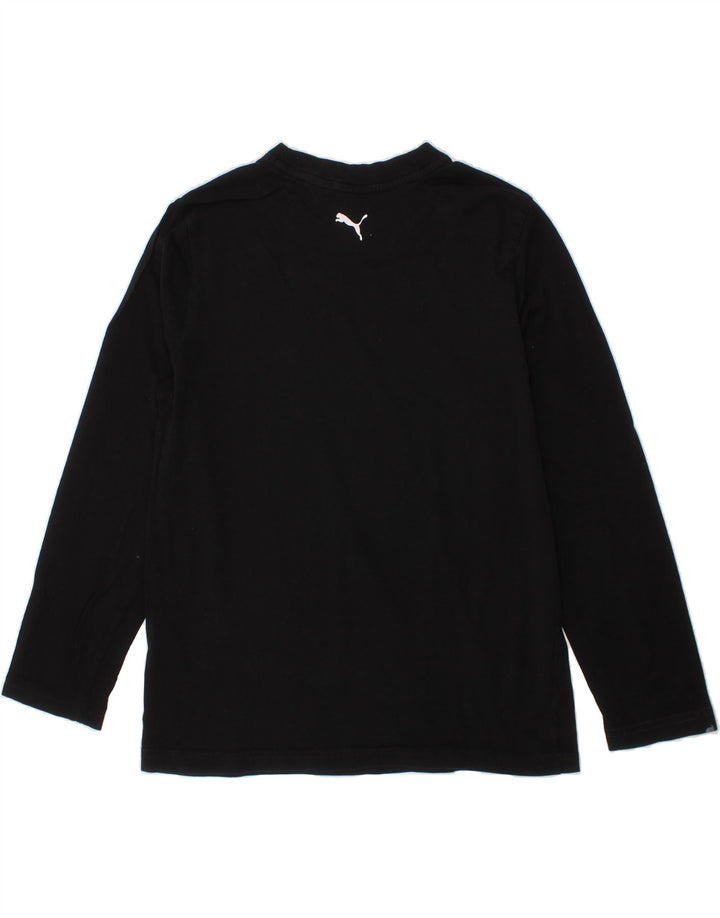 PUMA Boys Graphic Top Long Sleeve 9-10 Years Black Cotton Vintage Puma and Second-Hand Puma from Messina Hembry 