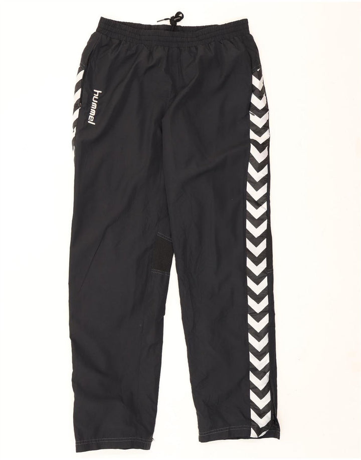 Hummel Mens Graphic Tracksuit Trousers Medium Black Polyester