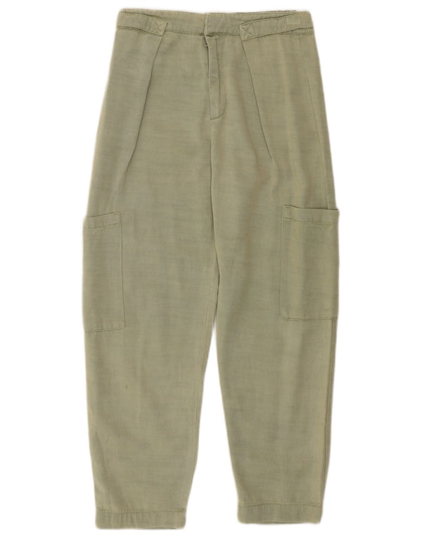 Zara Girls Loose Fit Cargo Trousers 9-10 Years W25 L23 Green