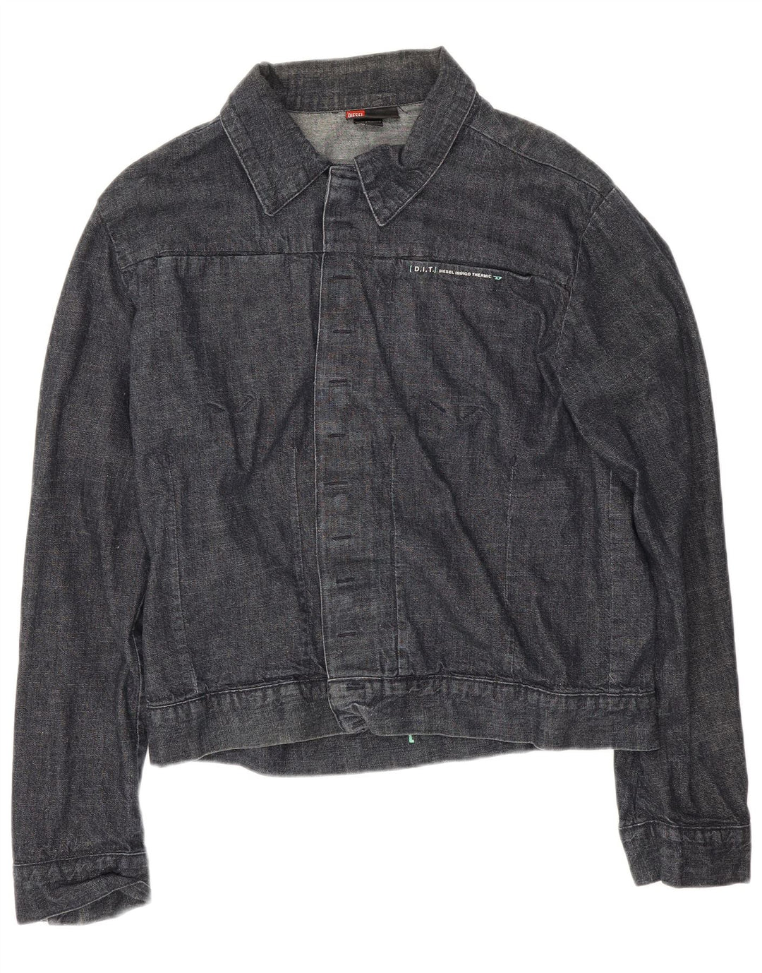 Diesel Mens Denim Jacket UK 40 Large Navy Blue Cotton