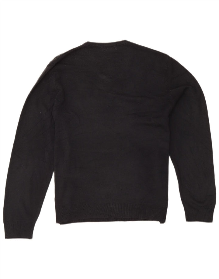 Marks & Spencer Mens Blue Harbour V-Neck Jumper Sweater Medium Navy Acrylic