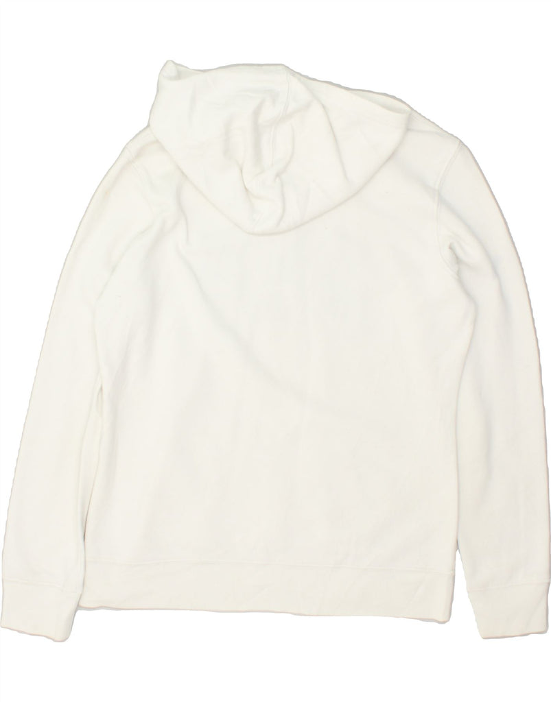 GAP Womens Graphic Hoodie Jumper UK 14 Medium White Cotton | Vintage Gap | Thrift | Second-Hand Gap | Used Clothing | Messina Hembry 