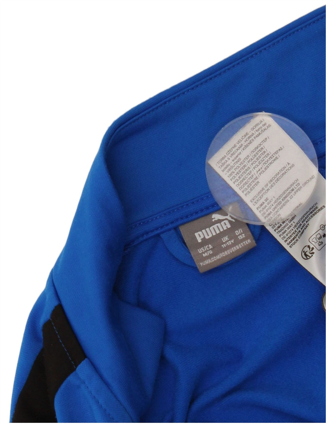 Puma Boys Graphic Tracksuit Top Jacket 11-12 Years Blue Colourblock