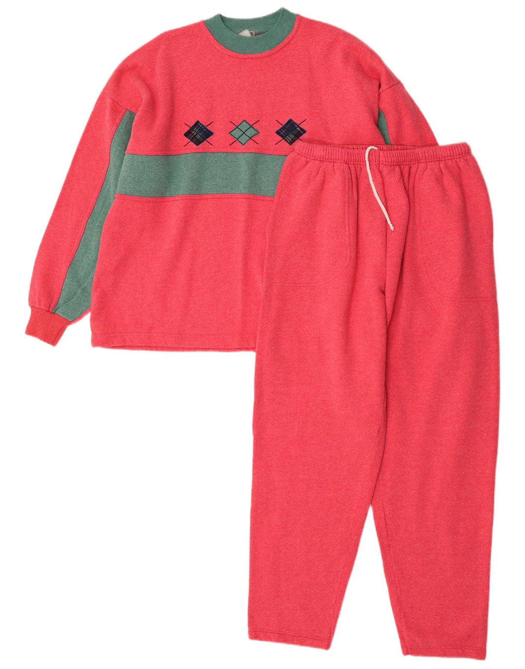 Vintage Womens Full Tracksuit UK 10 Small  Pink Colourblock