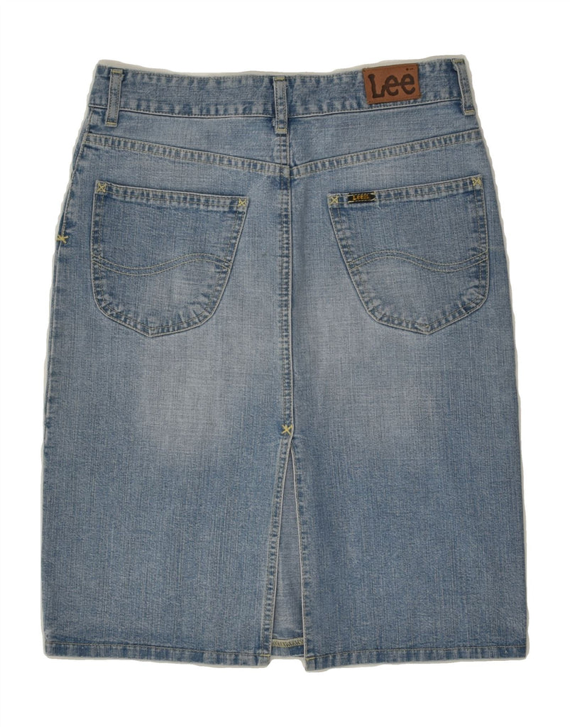 LEE Womens Denim Skirt W28 Medium Blue Cotton | Vintage Lee | Thrift | Second-Hand Lee | Used Clothing | Messina Hembry 
