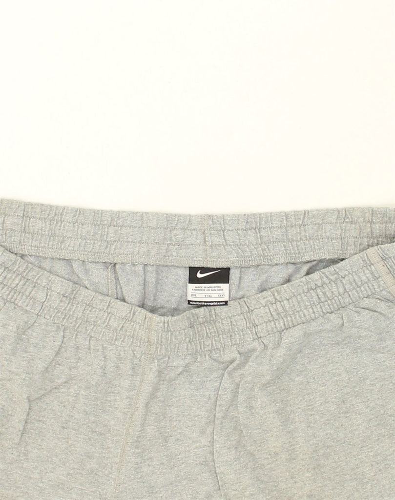 NIKE Mens Sport Shorts 2XL Grey Cotton | Vintage Nike | Thrift | Second-Hand Nike | Used Clothing | Messina Hembry 