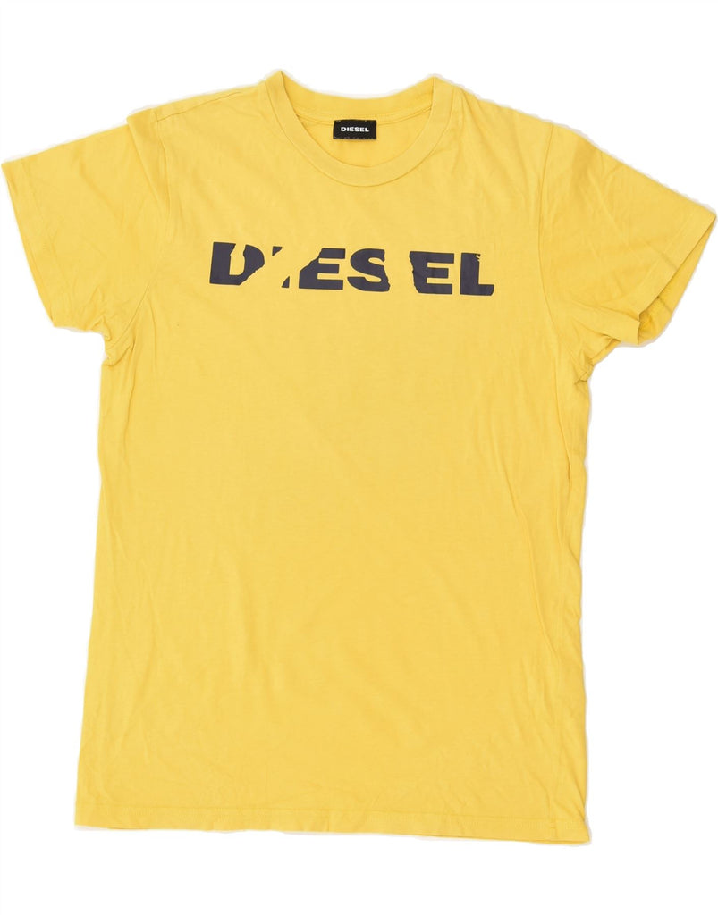 DIESEL Boys Graphic T-Shirt Top 11-12 Years Yellow Cotton | Vintage Diesel | Thrift | Second-Hand Diesel | Used Clothing | Messina Hembry 