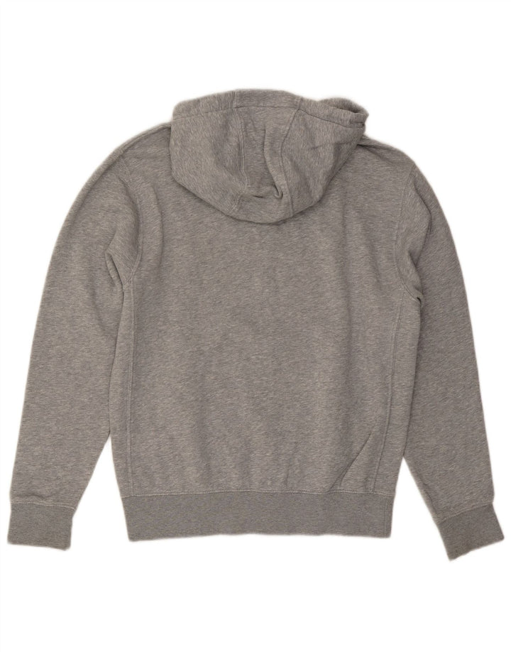 NIKE Mens Zip Hoodie Sweater Small Grey Flecked Cotton