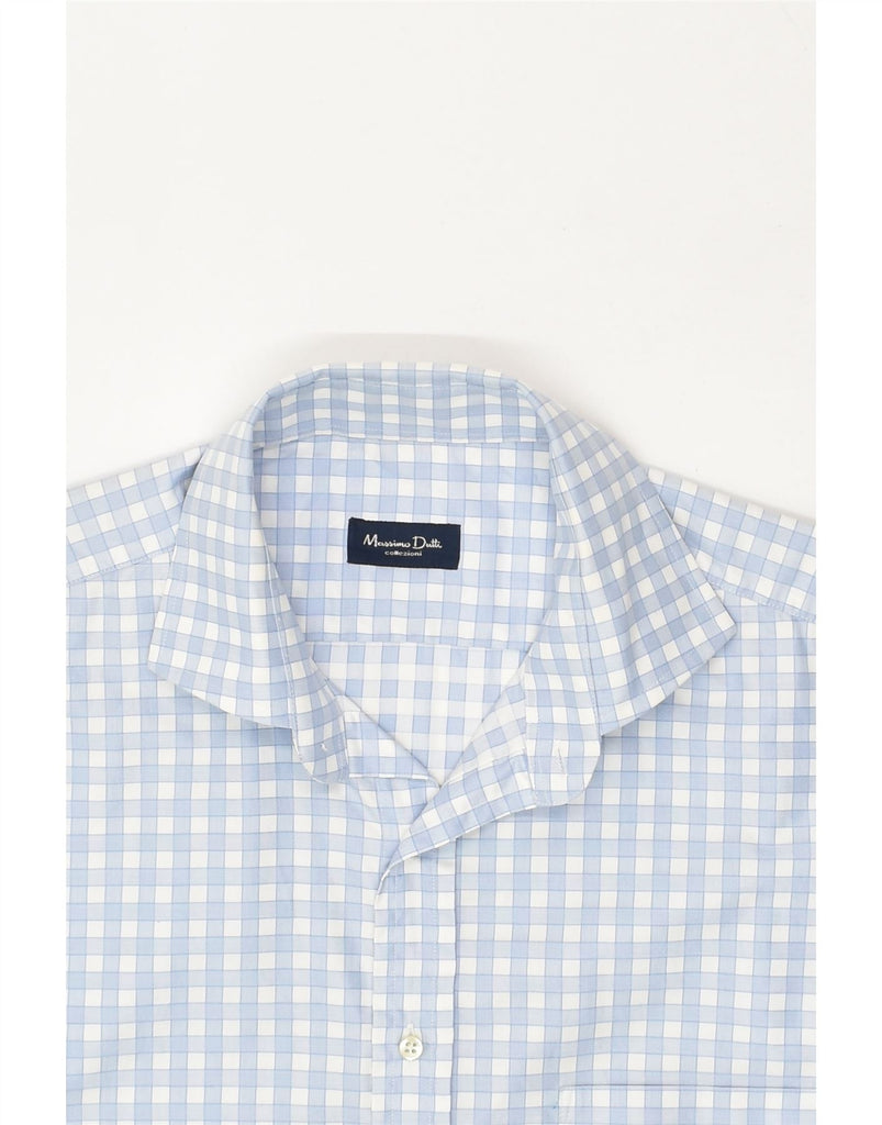 MASSIMO DUTTI Mens Shirt Size 44 XL Blue Check Cotton | Vintage Massimo Dutti | Thrift | Second-Hand Massimo Dutti | Used Clothing | Messina Hembry 