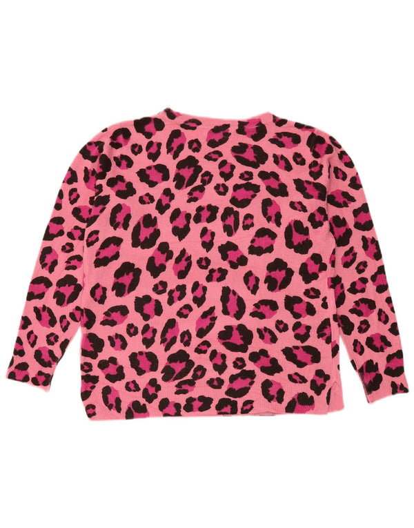Marks & Spencer Womens Crew Neck Jumper Sweater UK 14 Medium Pink