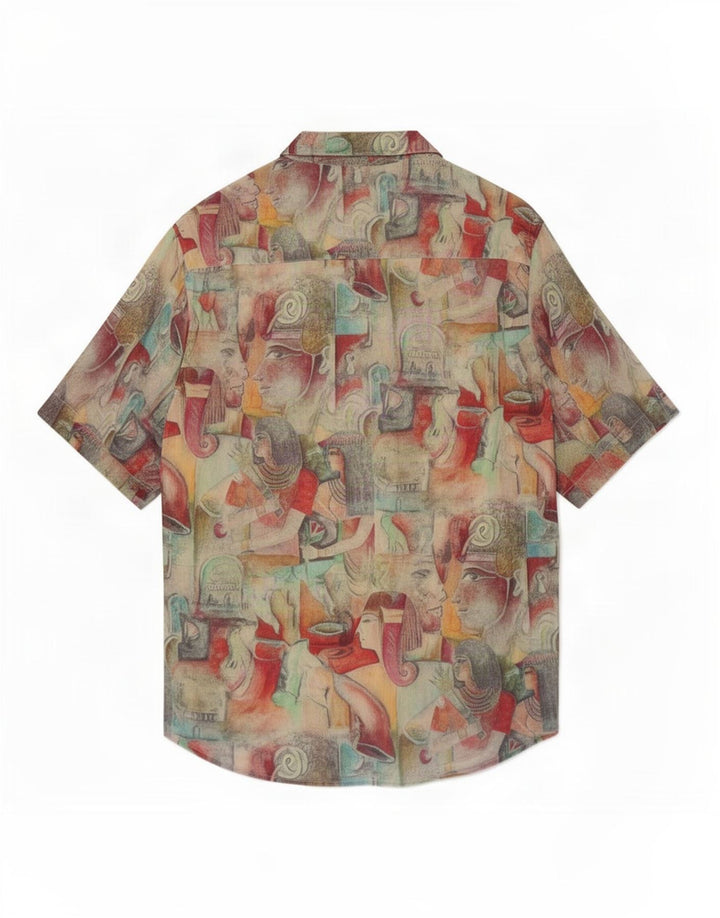 Votum Jacques Britt Mens Graphic Shirt Size 40 15 3/4 Medium Multicoloured