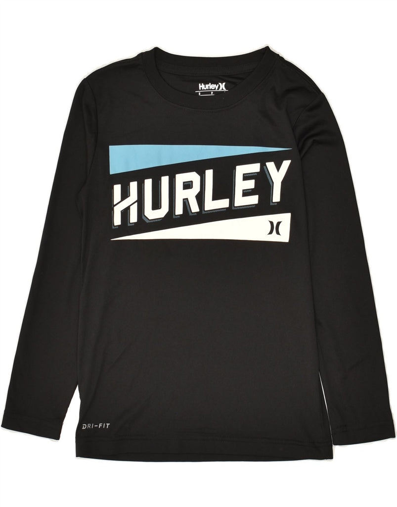 HURLEY Boys Graphic Top Long Sleeve 8-9 Years Small Black | Vintage Hurley | Thrift | Second-Hand Hurley | Used Clothing | Messina Hembry 