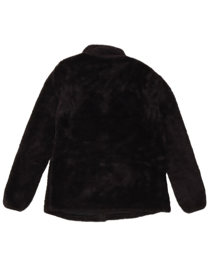 FILA Womens Fleece Jacket UK 14 Large Black Polyester