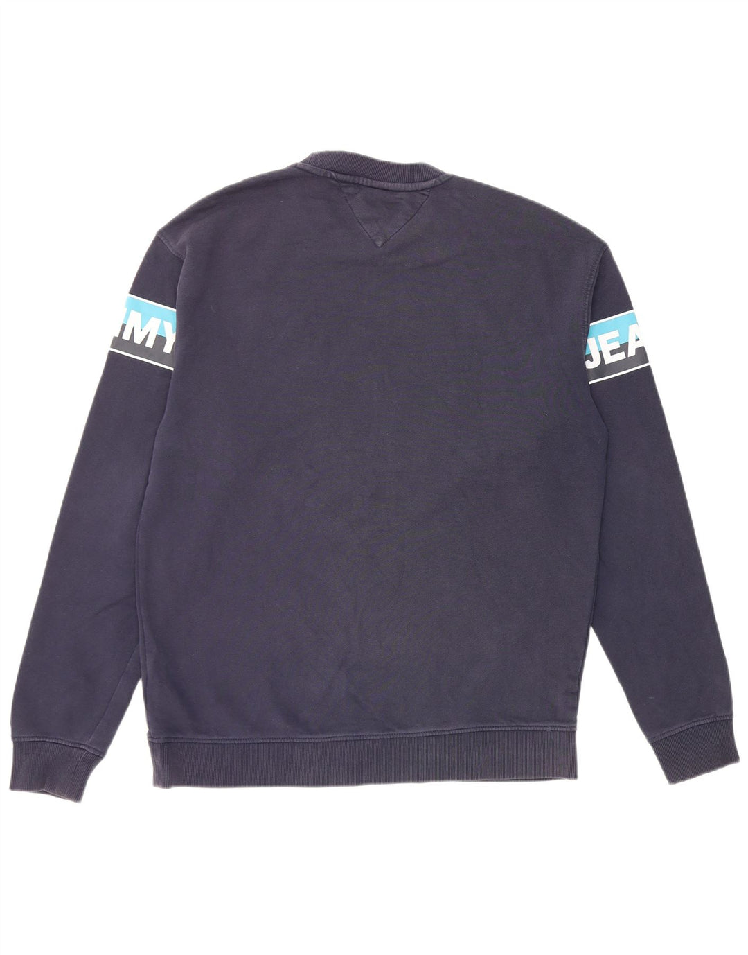 Tommy Hilfiger Mens Graphic Sweatshirt Jumper Medium Navy Blue Colourblock