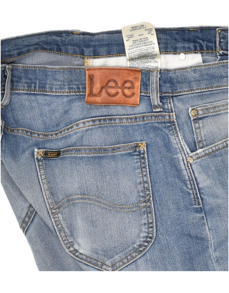 LEE Mens Daren Zip Fly Straight Jeans W34 L27 Blue Cotton | Vintage Lee | Thrift | Second-Hand Lee | Used Clothing | Messina Hembry 