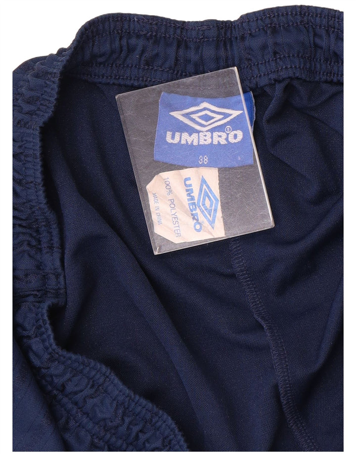 Umbro Mens Sport Shorts XL Navy Blue Pinstripe Polyester