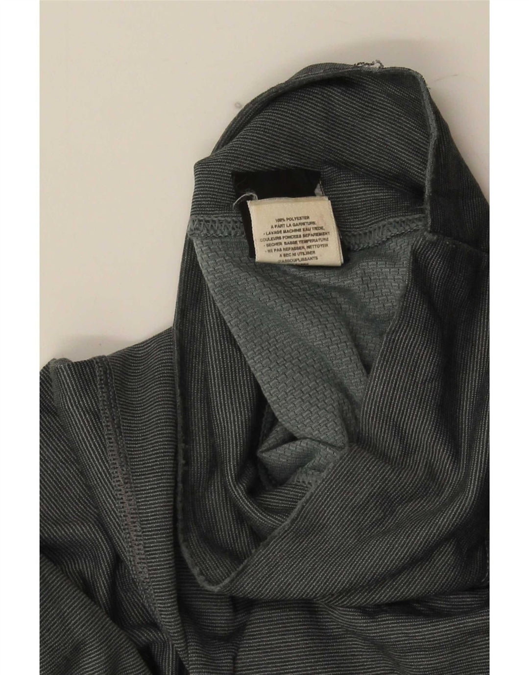 Patagonia Mens Top Long Sleeve Large Grey Pinstripe Polyester
