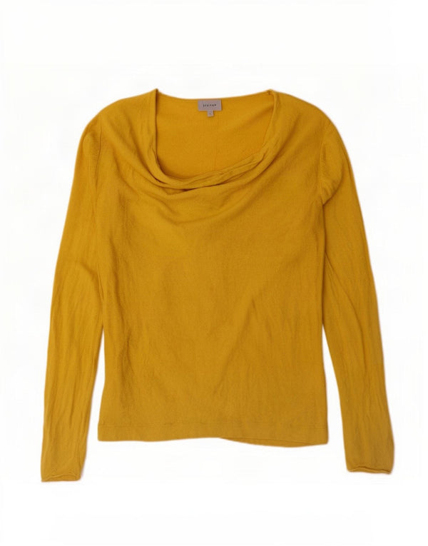 Jigsaw Womens Top Long Sleeve UK 16 Large Yellow Polyamide