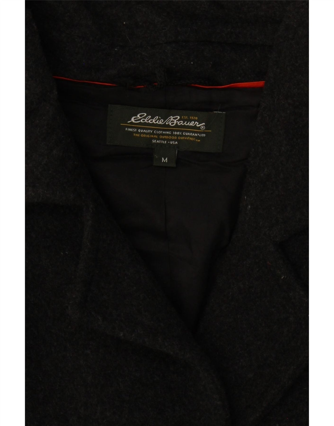 EDDIE BAUER Womens Overcoat UK 14 Medium Grey Wool Vintage Eddie Bauer and Second-Hand Eddie Bauer from Messina Hembry 