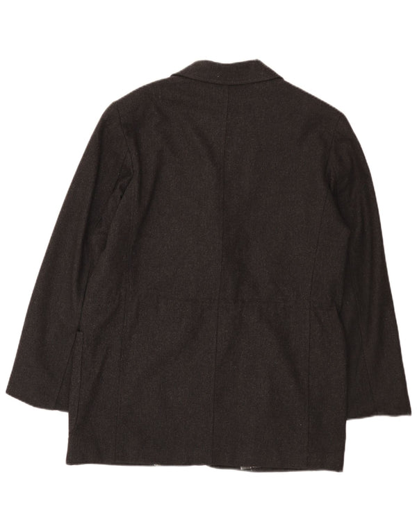 Penny Black Womens 3 Button Blazer Jacket IT 42 Medium Grey Wool