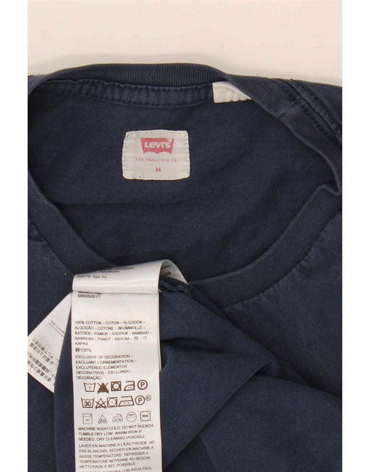 Levi's Mens T-Shirt Top Medium Navy Blue Cotton