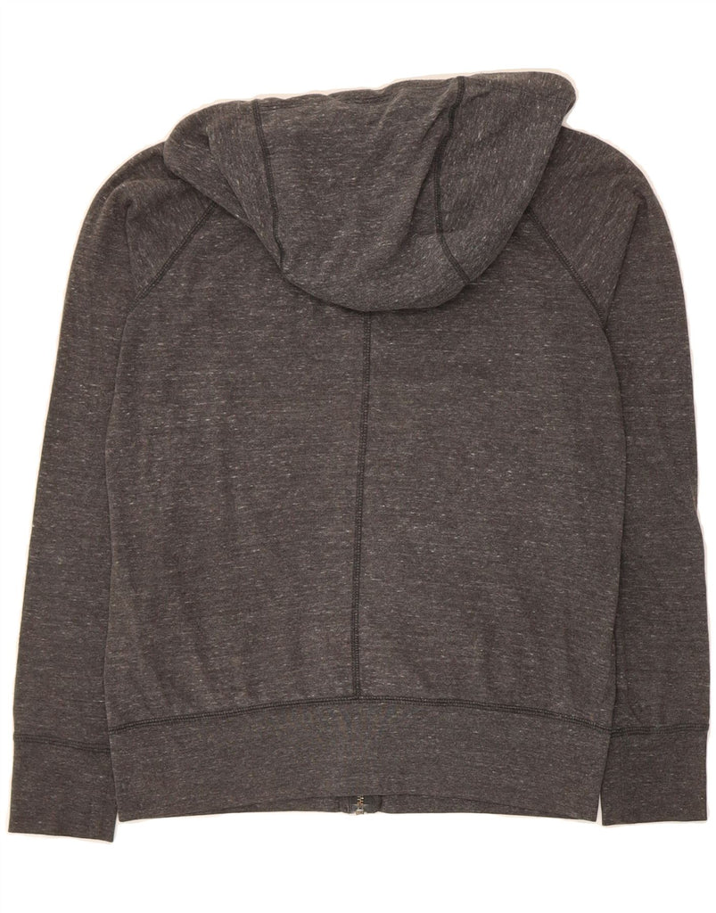 NIKE Womens Oversized Zip Hoodie Sweater UK 10 Small Grey Flecked Vintage Nike and Second-Hand Nike from Messina Hembry 