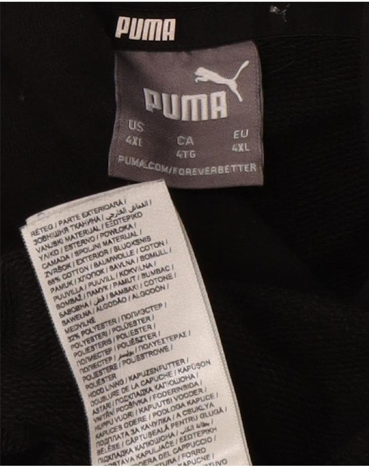 Puma Mens Hoodie Jumper 4XL Black Cotton