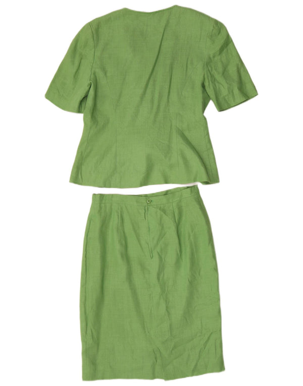 Luisa Spagnoli Womens 3 Button 2 Piece Skirt Set IT 44 Medium W30  Green