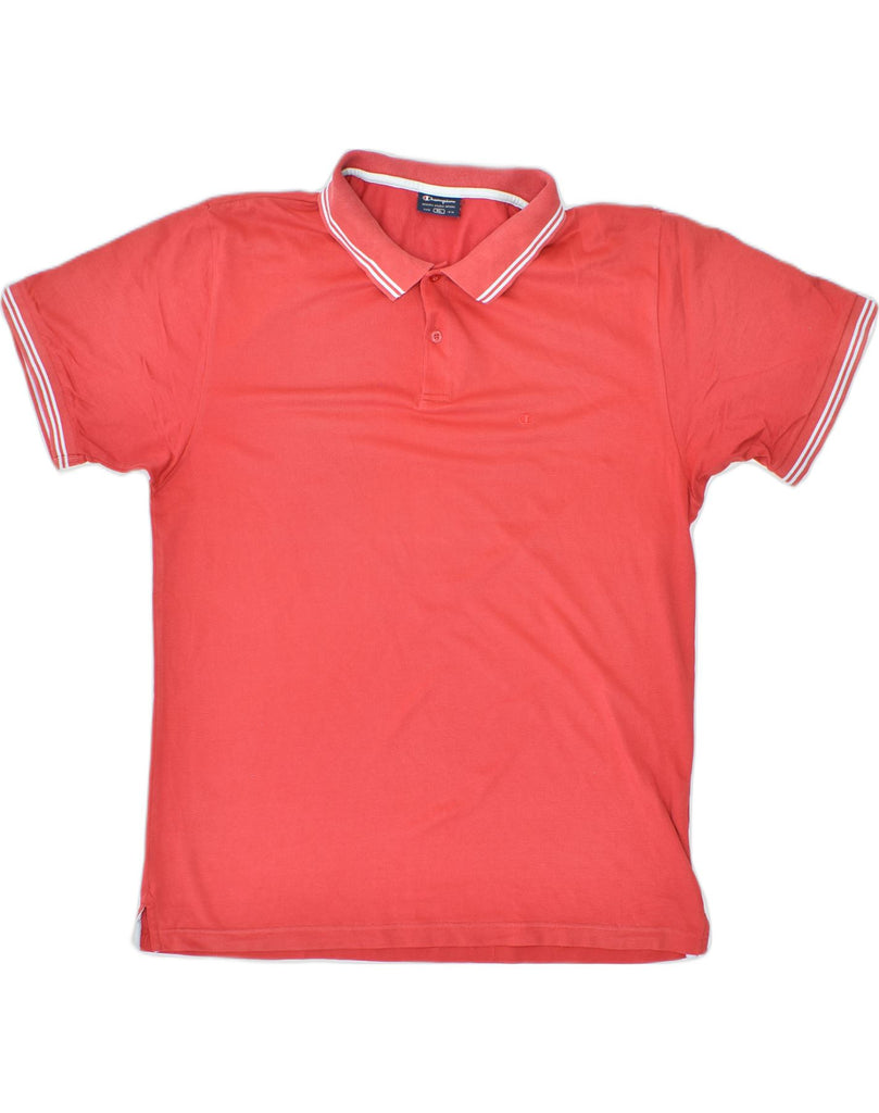 CHAMPION Mens Polo Shirt XL Red Cotton | Vintage | Thrift | Second-Hand | Used Clothing | Messina Hembry 