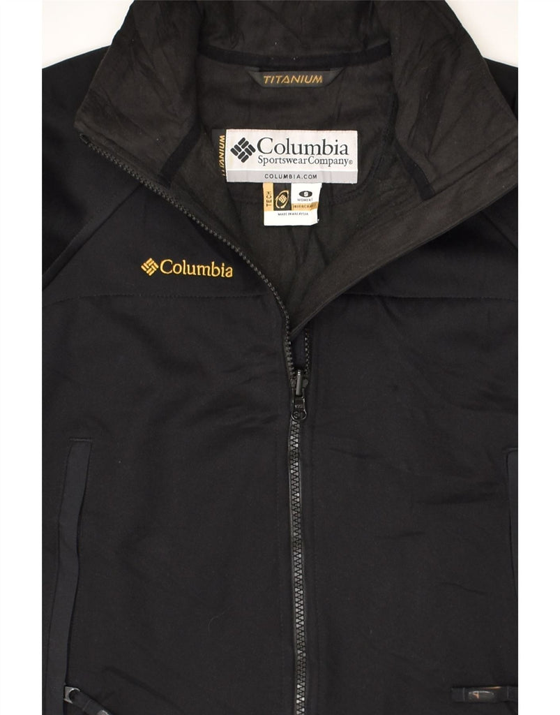 COLUMBIA Womens Bomber Jacket UK 10 Small Black Polyester | Vintage Columbia | Thrift | Second-Hand Columbia | Used Clothing | Messina Hembry 