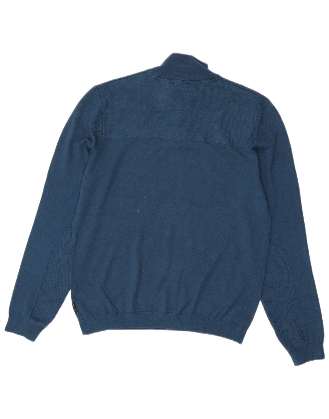 TED BAKER Mens Button Neck Jumper Sweater Size 4 Large Blue Wool