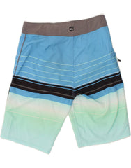 QUIKSILVER Mens Swimming Shorts Small  Blue Colourblock Polyester