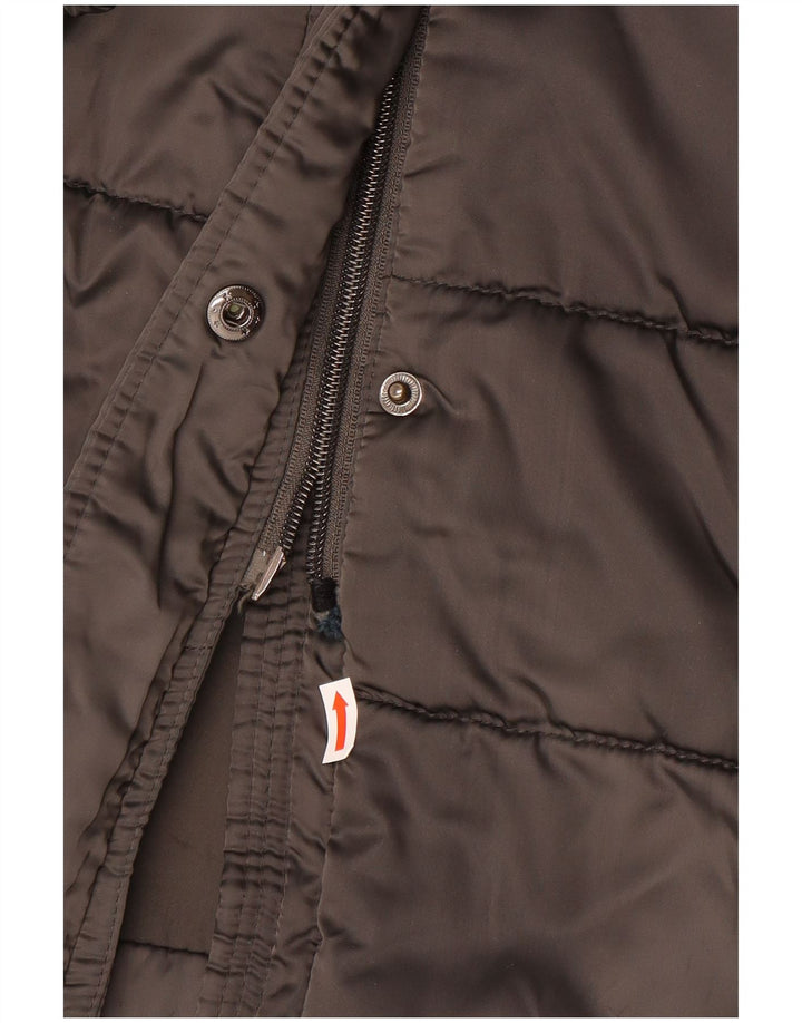 CHAMPION Womens Padded Coat EU 40 Medium Brown Polyamide