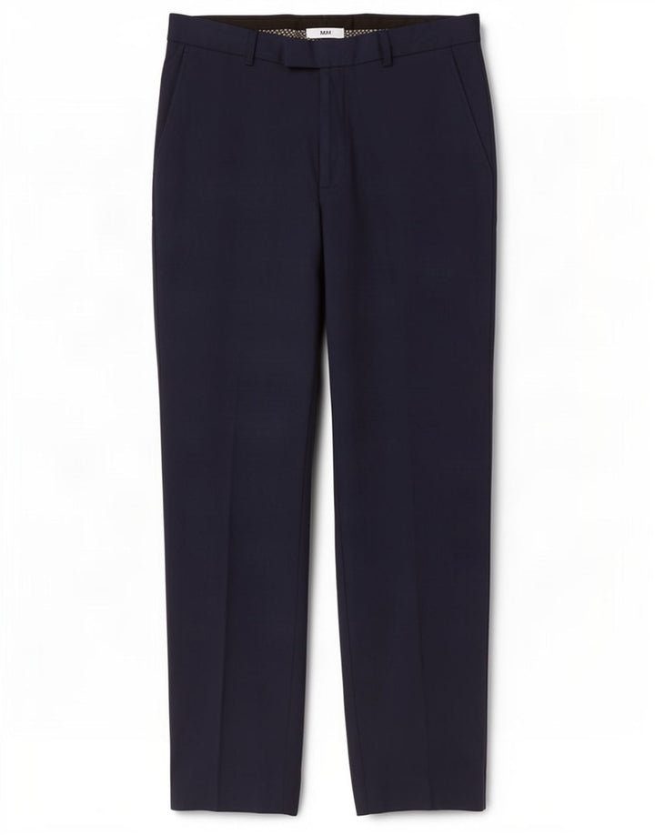 Marks & Spencer Mens Slim Suit Trousers W32 L31 Navy Blue Polyester
