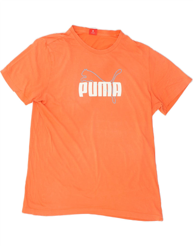 PUMA Mens Graphic T-Shirt Top XL Orange | Vintage Puma | Thrift | Second-Hand Puma | Used Clothing | Messina Hembry 